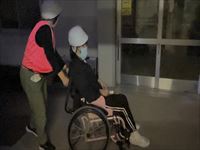 避難場所へ移動している様子