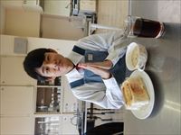 いただきますの挨拶をしているところ