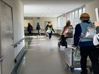 避難行動を行っている様子